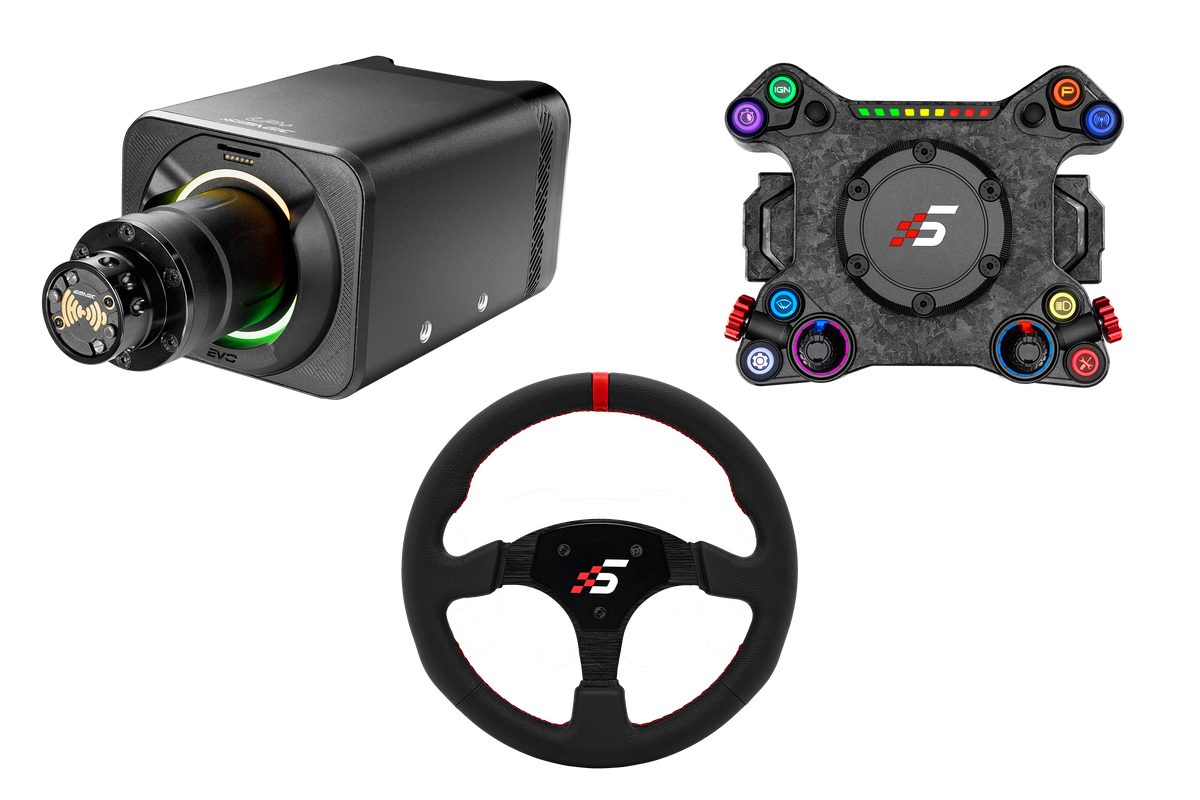 Simagic NEO X Hub with Alpha EVO Pro 18nm Wheel Base and Leather