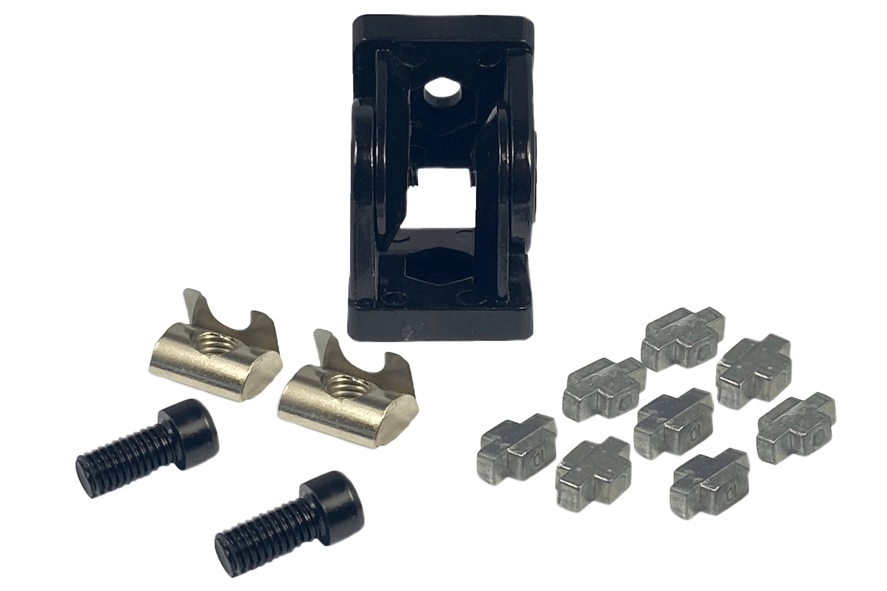 AUTOUTLET 10 X Aluminium Connectors 180mm Groove 8 Profile Connections For 40x40, 40x80 & Super Light Aluminium Profiles, Galvanized Carbon Steel Profile Straight Connector, With 16 Screws